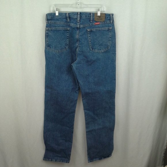 Wrangler mens jeans 38x34 Tall Blue Straight leg - Picture 6 of 8